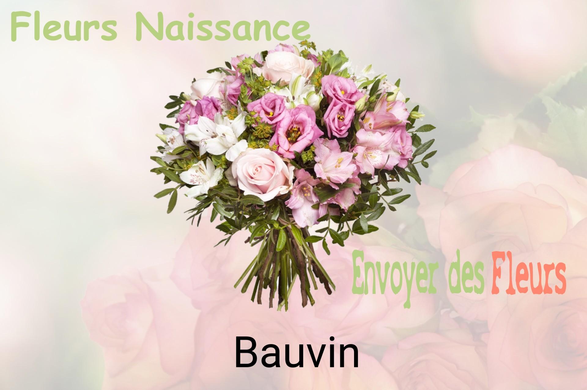 Bouquet de fleurs de naissance livré à Bauvin